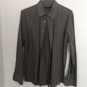 John Varvatos Microcheck Shirt.